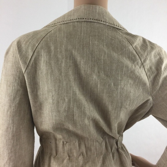 Will Smith Linen Blend Blazer Jacket Tie Front - Picture 7 of 8